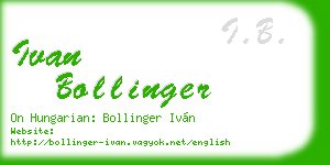 ivan bollinger business card